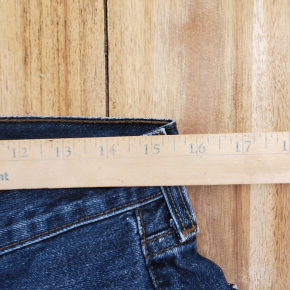 Levi Strauss 527 Bootcut Jeans Mens 31x32 Blue Dark Wash Denim Slim Fit 527-0216 - Picture 7 of 7